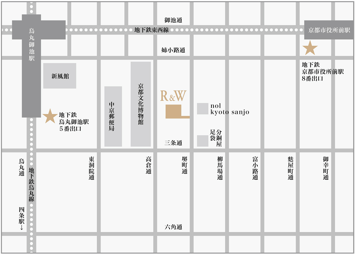 R&W Kyoto 地図